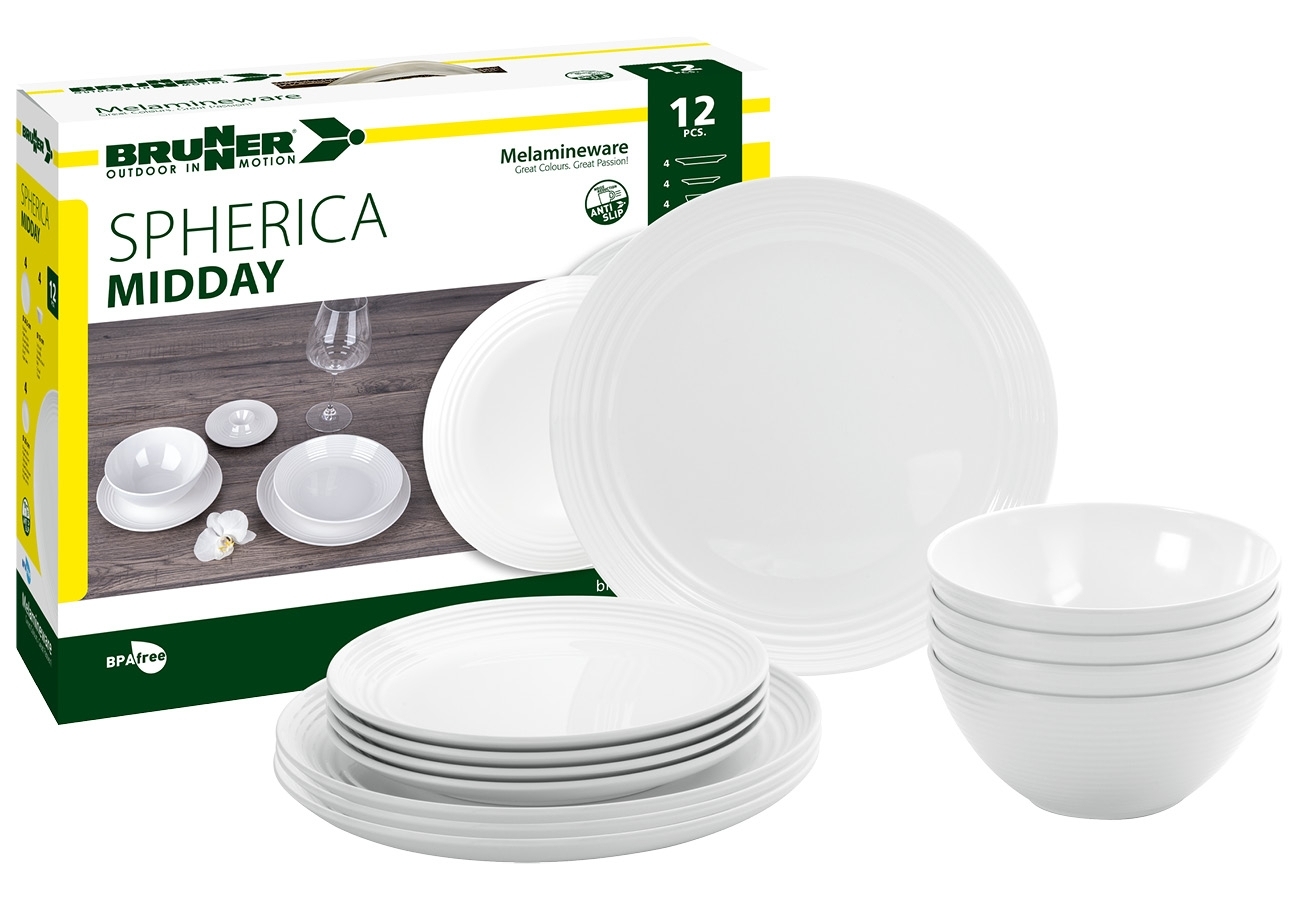 Brunner Midday Geschirr-Set 12-tlg. spherica für 4 Personen