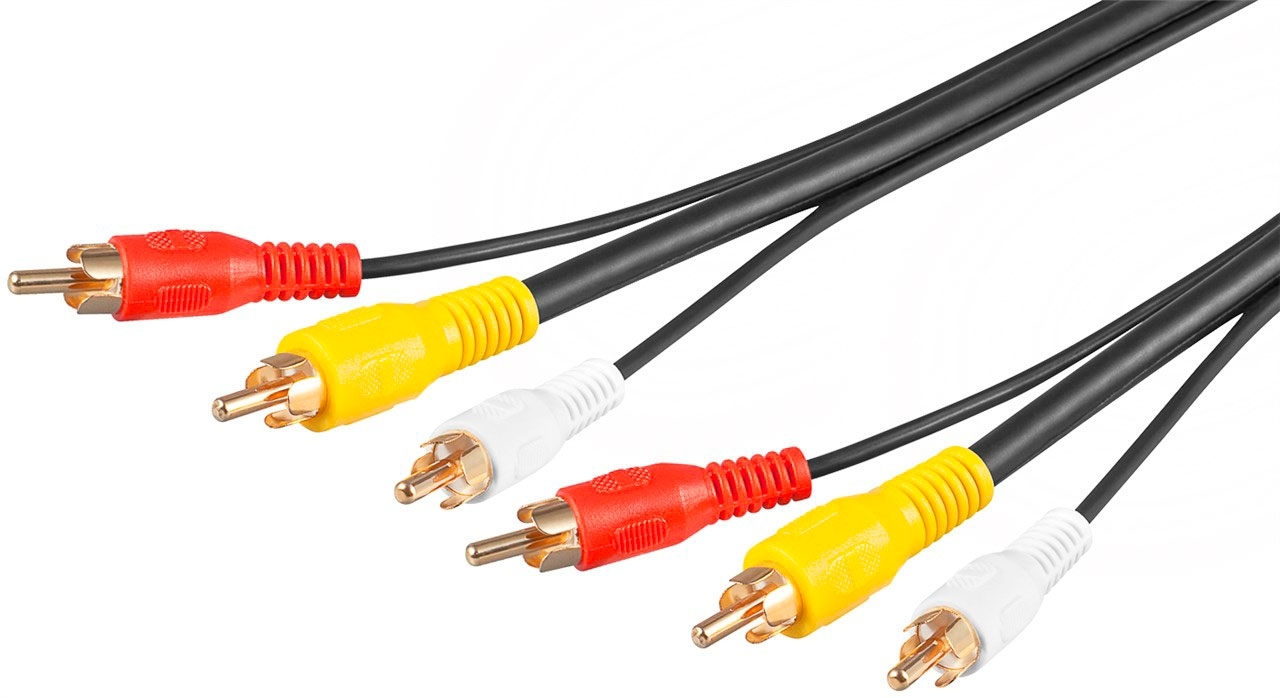 Goobay AVK RCAx3 M/RCAx3 M (RG58) Audio Video Anschlusskabel