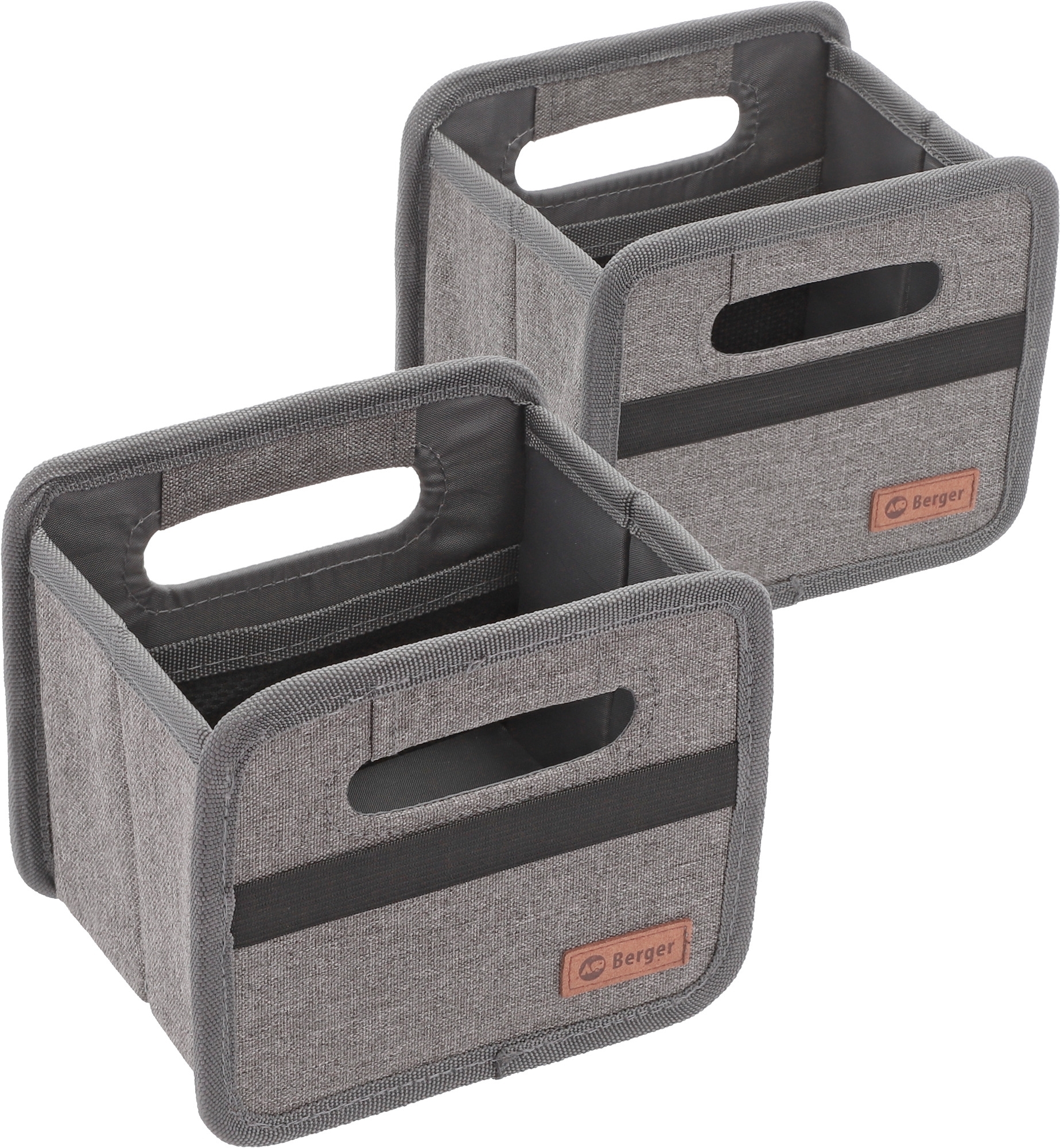 Berger Faltbox Milo mini 2er-Set grau/schwarz