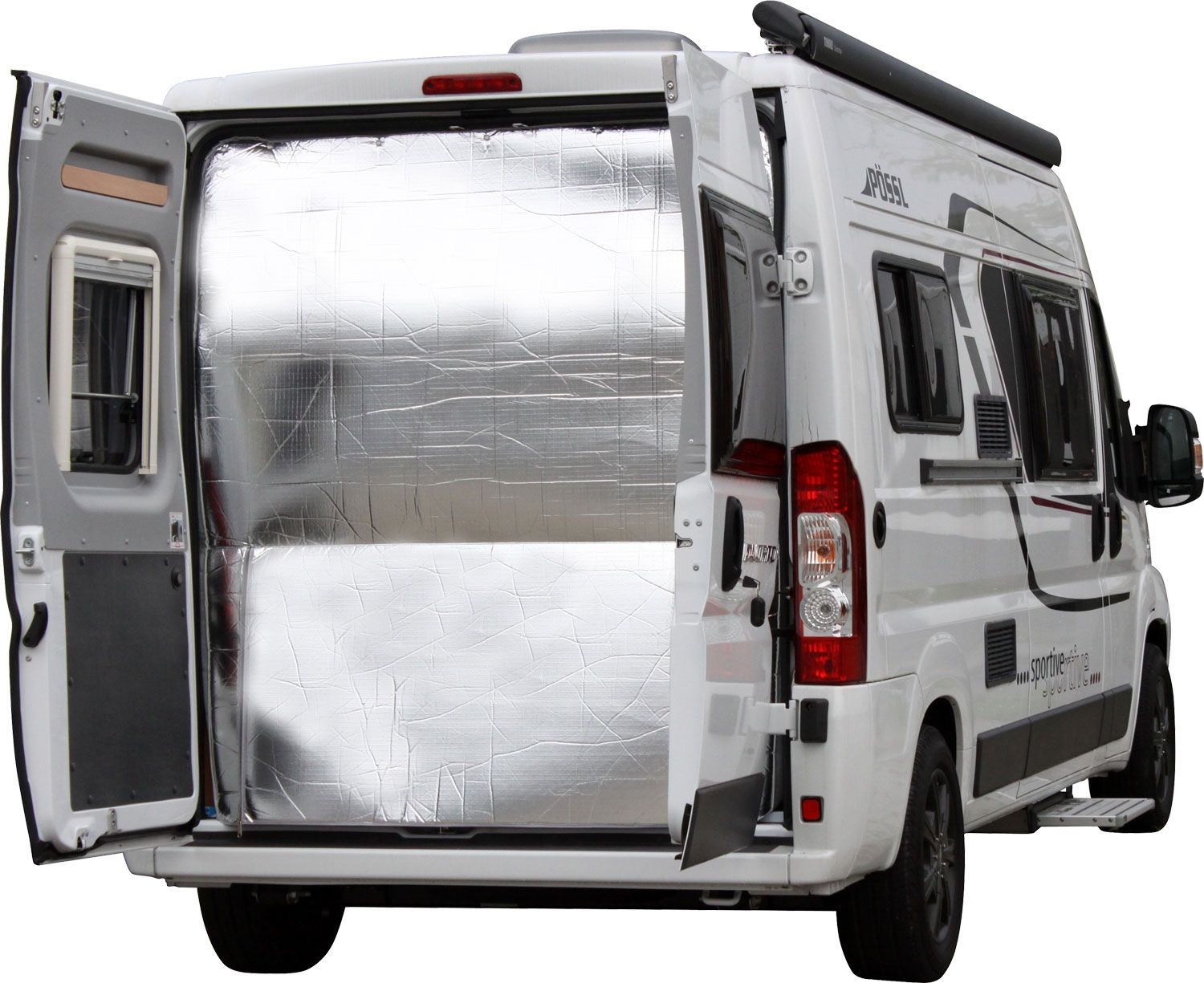 Hindermann Hecktürisolierung für Fiat Ducato X250/X290 H2 – wärmeisolierende Abdeckung der geöffneten Hecktür für Wintercamping